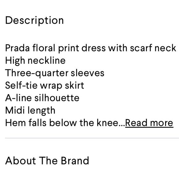 PRADA**Floral Print Scarf Neck Midi Dress***I 38; US 4***$3500 CURRENT!!!!!!!! - Picture 12 of 12